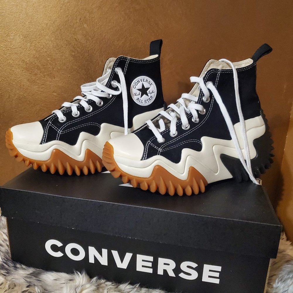 Converse Run Star Motion Black White Gum Honey